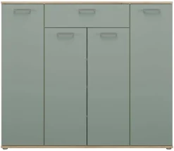 Kommode Eiche Artisan Nachbildung salbei B/H/T: ca. 139x121x35 cm