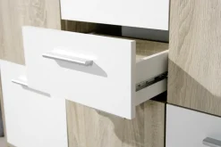 Kommode Elvezia Eiche Sonoma Nachbildung weiß B/H/T: ca. 115x77x30 cm