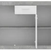 Kommode Focus Beton Optik weiß glänzend B/H/T: ca. 133,9x90x39 cm
