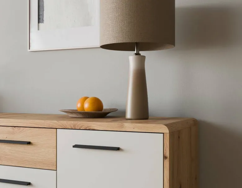 Kommode Fontana Plus Eiche Artisan Nachbildung Kaschmir B/H/T: ca. 132x87x40 cm