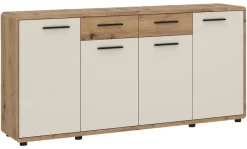 Kommode Fontana Plus Eiche Artisan Nachbildung Kaschmir B/H/T: ca. 174x87x40 cm