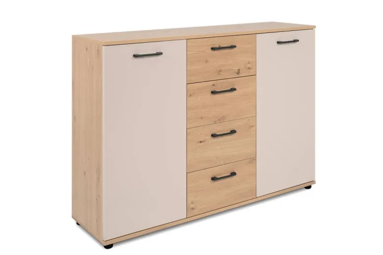 Kommode Kerry 01C Eiche Artisan Nachbildung Kaschmir B/H/T: ca. 120x85x35 cm