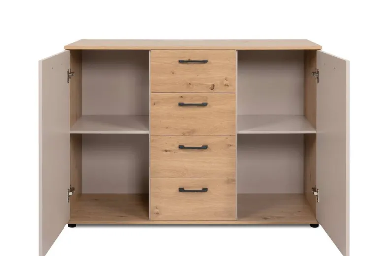 Kommode Kerry 01C Eiche Artisan Nachbildung Kaschmir B/H/T: ca. 120x85x35 cm