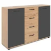 Kommode Kerry 01C Eiche Artisan Nachbildung anthrazit B/H/T: ca. 120x85x35 cm