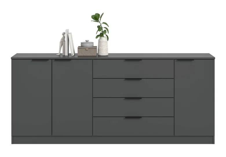 Kommode KOPENHAGEN anthrazit B/H/T: ca. 185x79x35 cm
