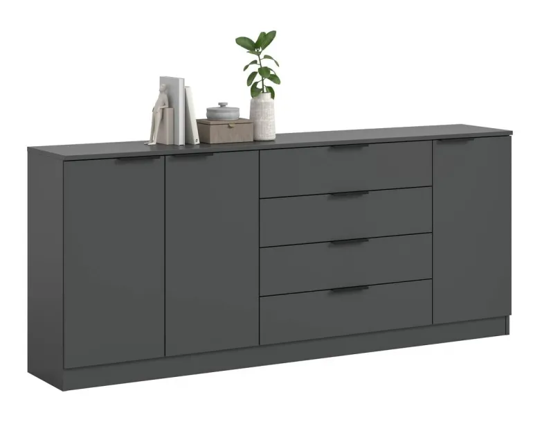 Kommode KOPENHAGEN anthrazit B/H/T: ca. 185x79x35 cm