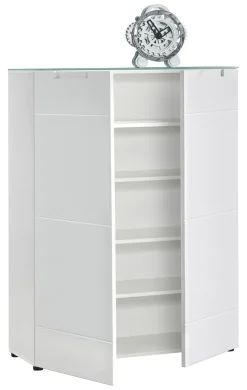 Kommode Mailand 11 weiß weiß Hochglanz B/H/T: ca. 90x120x34 cm