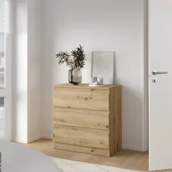 Kommode Mara Eiche Artisan Nachbildung B/H/T: ca. 77x80,5x42 cm