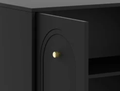 Kommode MAZOMA schwarz gold Optik B/H/T: ca. 79x82x39 cm