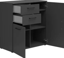 Kommode Multi-Stauraum Typ 26 anthrazit B/H/T: ca. 80x83x40 cm