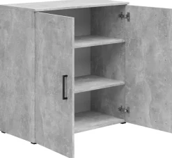 Kommode Multi-Stauraum Typ 24 Beton Optik B/H/T: ca. 80x83x40 cm
