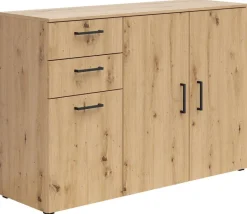 Kommode Multi-Stauraum Typ 28 Eiche Artisan Nachbildung B/H/T: ca. 120x83x40 cm