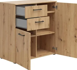 Kommode Multi-Stauraum Typ 26 Eiche Artisan Nachbildung B/H/T: ca. 80x83x40 cm