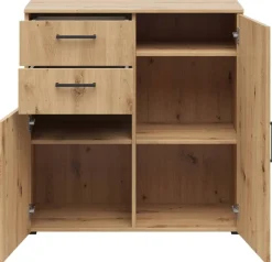 Kommode Multi-Stauraum Typ 26 Eiche Artisan Nachbildung B/H/T: ca. 80x83x40 cm