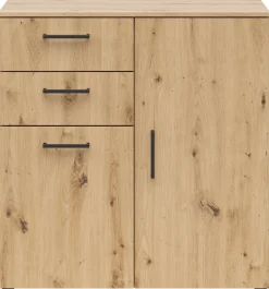 Kommode Multi-Stauraum Typ 26 Eiche Artisan Nachbildung B/H/T: ca. 80x83x40 cm
