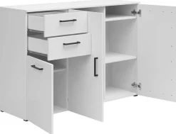 Kommode Multi-Stauraum Typ 28 weiß B/H/T: ca. 120x83x40 cm