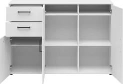 Kommode Multi-Stauraum Typ 28 weiß B/H/T: ca. 120x83x40 cm