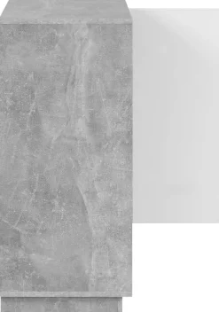 Kommode Phoenix Beton Optik weiß glänzend B/H/T: ca. 79x88x40 cm