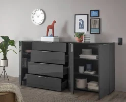 Kommode Santorin anthrazit B/H/T: ca. 226x99x40 cm