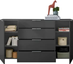 Kommode Santorin anthrazit B/H/T: ca. 180x99x40 cm