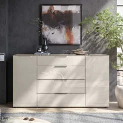 Kommode Santorin Kaschmir Chrom B/H/T: ca. 180x99x40 cm