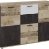 Kommode Sofia Old Wood Nachbildung Optik weiß B/H/T: ca. 127x85x40 cm