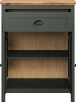 Kommode Stanton tannengrün Eiche Evoke Coast Nachbildung B/H/T: ca. 77x102x39 cm