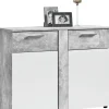 Kommode Trentino Beton Optik weiß B/H/T: ca. 100x81x40 cm