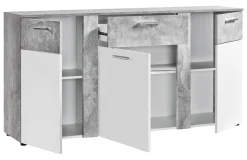 Kommode Trentino Beton Optik weiß B/H/T: ca. 155x81x40 cm