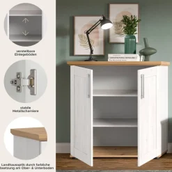 Kommode Verona Sibiu Lärche Nachbildung Eiche Artisan Nachbildung B/H/T: ca. 95x92x39 cm