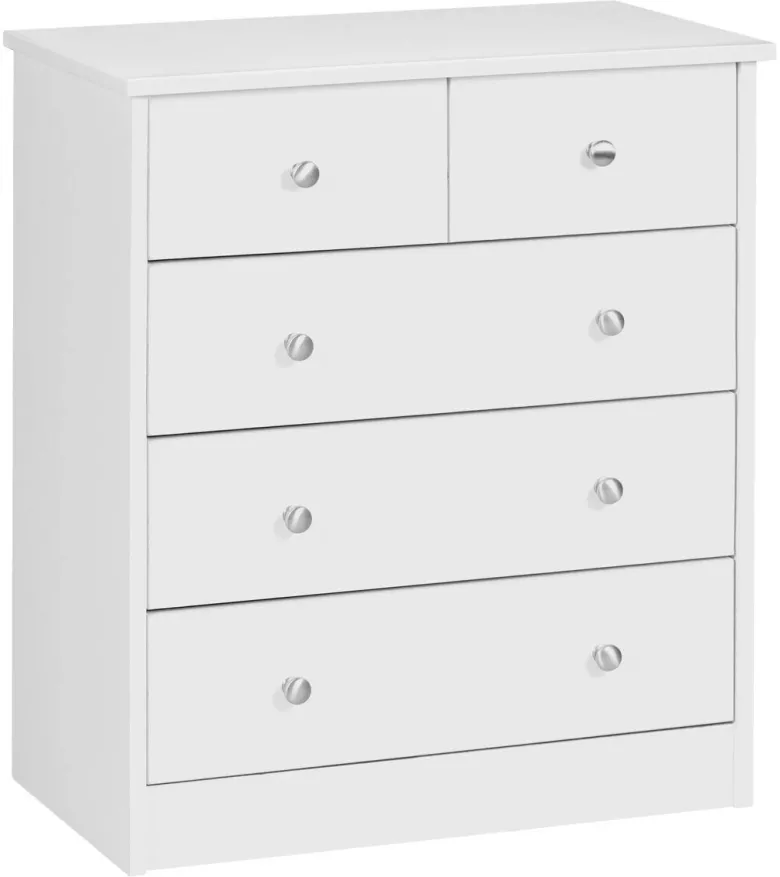 Kommode weiß Alu Optik B/H/T: ca. 60x70x35 cm