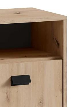 Kommode WELLNESS Eiche Artisan Nachbildung schwarz schwarz anthrazit B/H/T: ca. 80,5x77,5x31 cm