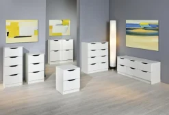 Kommode WESTPHALEN weiß B/H/T: ca. 41x89x41 cm