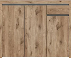 Kommode Woody Nox Oak Nachbildung anthrazit B/H/T: ca. 131x105x37 cm