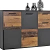 Kommode Zero anthrazit Old Wood Nachbildung B/H/T: ca. 117x82x39 cm