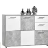 Kommode Zero Beton Optik weiß B/H/T: ca. 117x82x39 cm