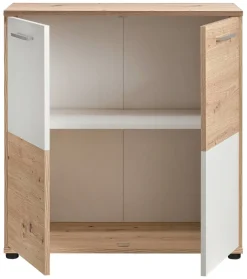 Kommode Zero Eiche Artisan Oak Nachbildung weiß B/H/T: ca. 72x72x34 cm