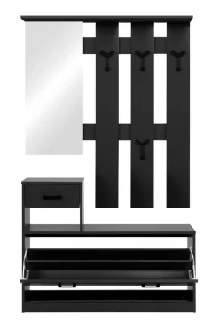 Kompaktgarderobe Garda 41A anthrazit B/H/T: ca. 100x180x25 cm