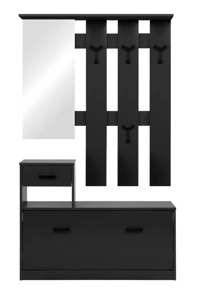 Kompaktgarderobe Garda 41A anthrazit B/H/T: ca. 100x180x25 cm