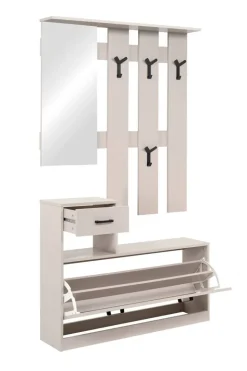 Kompaktgarderobe Garda 41A Kaschmirgrau B/H/T: ca. 100x180x25 cm