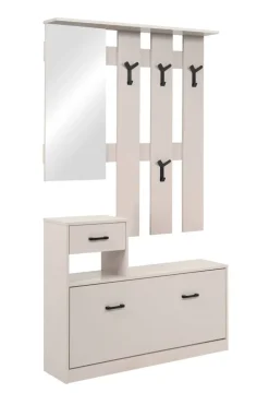 Kompaktgarderobe Garda 41A Kaschmirgrau B/H/T: ca. 100x180x25 cm