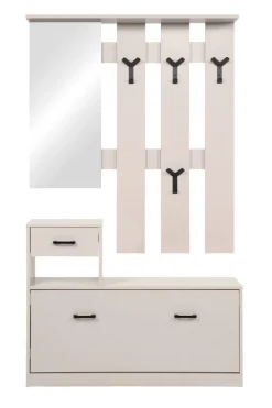 Kompaktgarderobe Garda 41A Kaschmirgrau B/H/T: ca. 100x180x25 cm