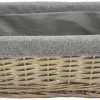 Korb grau Weide B/H/L: ca. 29x14x42 cm