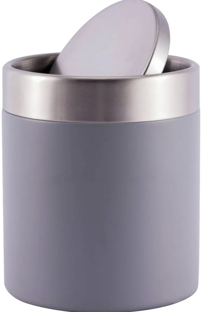 Kosmetikeimer grau Edelstahl ca. 1,58 l