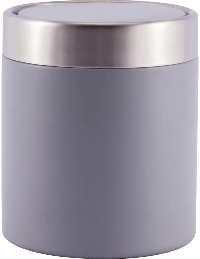Kosmetikeimer grau Edelstahl ca. 1,58 l