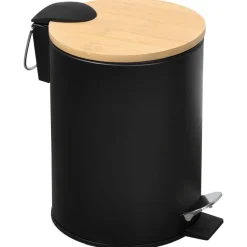 Kosmetikeimer schwarz Bambus B/H/L: ca. 17x24x17 cm ca. 3 l