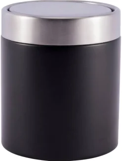 Kosmetikeimer schwarz Edelstahl ca. 1,58 l