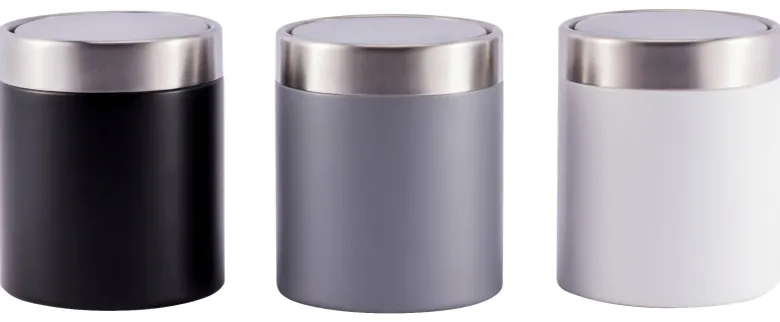 Kosmetikeimer schwarz Edelstahl ca. 1,58 l