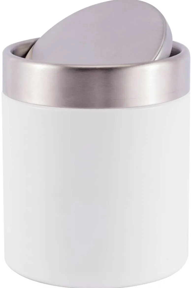 Kosmetikeimer weiß Edelstahl ca. 1,58 l