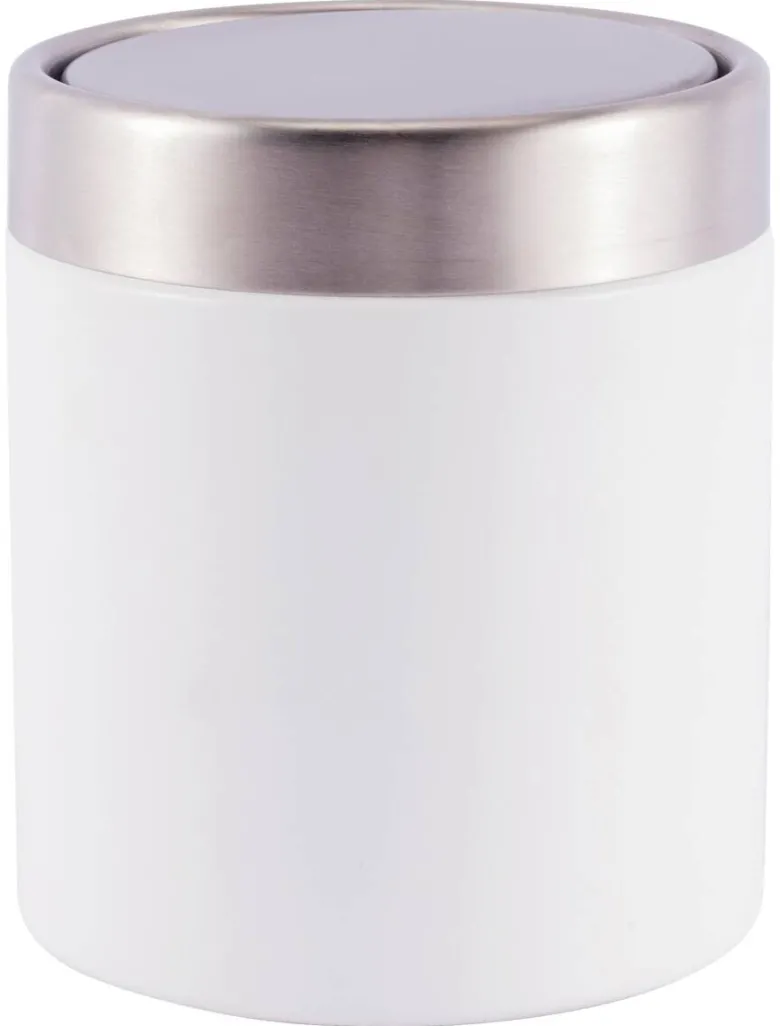 Kosmetikeimer weiß Edelstahl ca. 1,58 l